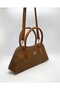 Tan Women's Suede Bag, Daily Use Hand and Shoulder Bag - 3