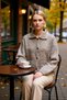 Women's Oversized Mold Polo Neck Low Arm Long Sleeve Boucle Knitwear Cardigan Comfortable and Stylish Look - 3