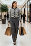 Women's Elegant Lace Embroidered Soft Textured Knitwear Cardigan Crew Neck Long Sleeve Button Front Casual - 4