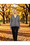 Women's V-Neck Button Detail Striped Long Sleeve Regular Cut Knitwear Cardigan Casual Clothing Style
