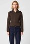 Women's Beard Yarn F Corded Fabric Woven Zippered Knitwear Cardigan Long Sleeve Turn-Down Collar - 5