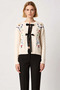 Women's Knitted Detailed Floral Embroidered Ribbon Tie Knitwear Cardigan Comfortable Fit Daily Elegance and Comfort - 5