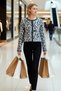 Women's Leopard Print Knitwear Cardigan Offers Everyday Elegance and Features a Long Sleeve Crew Neck Design, Stylish - 4