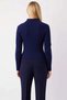 Women's Soft Textured Corded Fabric Crop Zippered Knitwear Cardigan Polo Neck Detailed Comfortable Casual Chic - 6