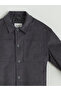 Regular Fit Long Sleeve Velvet Men's Shirt Jacket - 2