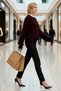 Women's Anthracite Bomber Collar Zippered Knitwear Cardigan Functional Durable Quality Comfortable Stylish - 4