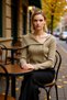 Women's Corded Fabric Knitwear Cardigan Body-Hugging Cut Stylish Mercerized Look Modern Knit Design Sports - 3