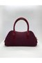Burgundy Women's Suede Bag, Daily Use Hand and Shoulder Bag - 4