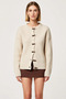Women's Ribbed Textured Knitwear Cardigan with Button Detail Offers Comfortable and Stylish Look Knitted Design Sports - 4