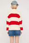 Young Women's Striped Polo Neck Knit Cardigan Adds a New Touch to Your Casual Chic with Its Comfortable Thessaloniki Knit Texture - 6