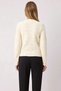Women's Curly Textured Knit Cardigan with Gold Buttons Classic Cut Everyday Chic Combinations a Timeless Choice - 6