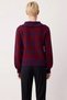 Women's Regular Fit Diamond Pattern Peter Pan collar Long Sleeve Pique Woven Knitted Sweater Cardigan Casual Chic - 5