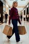 Women's Soft Textured Striped Crew Neck Long Sleeve Button down Regular Fit Knitwear Cardigan Comfortable and - 4