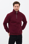 Unisex Relax Fit Comfortable Cut Cotton Half Zipper Stand Collar Sweatshirt - 5