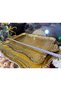 Esterhomedecor Set of 2 Original Italian Rosewood Tray Antique Gold - 4