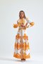 Atlas Fabric Thick Inner-Lined Button Detailed Turtleneck Dress (Belt Included)-Orange-2345 - 2