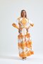 Atlas Fabric Thick Inner-Lined Button Detailed Turtleneck Dress (Belt Included)-Orange-2345 - 3