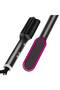Hair Straightener Brush - Ionic Ceramic, Anti-Scald, 6 Heat Settings (Black)