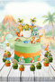 Dinosaurs Birthday Cake Set Dinosaur Cupcake Picks-Dinosaur Toothpick Cake Decoration - 4