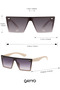 Suny Luxury Unisex White Frame Black Glass Sunglasses - 4