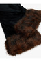 Faux Fur Detailed Gloves - 3