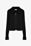 Hakim Collar Zippered Knitwear Sweater Trk00972 Black - 2