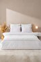 Grace Stone Laced Double 100% Cotton Duvet Cover Set - 6 Piece Dowry Set - 2