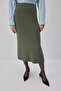 Knitted Skirt with Elastic Waist - 3