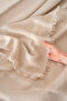 Amara Cappuccino Embroidered Double 100% Cotton Duvet Cover Pique Set - 7 Piece Dowry Set - 7