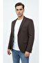 Brown Men's Slim Fit Blazer Jacket – Single-Breasted, Stylish, Modern, Suitable for Casual and Office Outfits - 2