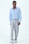 Wide Leg Pleated Men's Gray Fabric Pants up to 10XL - 6