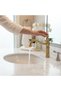 Washbasin Faucet Matte Gold Avant-Garde Bathroom Sink Fixture Brushed Gold Brass Material - 6