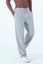 Wide Leg Pleated Men's Gray Fabric Pants up to 10XL - 7