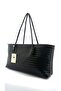 Women's Knitted Patterned Faux Leather Hand and Shoulder Bag Stylish & Elegant - 3