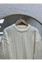 Fabia Knitted Sweater-Zi̇7030 Ecru - 3