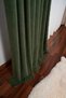Velvet Textured Island Background Curtain Soft Suitable for Every Room Living Room Bedroom Pileless Green - 3