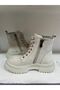 Children Genuine Leather Boots Suede Cream - 3