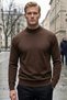 Slim Fit Half Fisherman 30% Cotton Men's Casual Knitwear Sweater