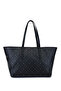 Women's Faux Leather Black Pattern Handbag - 3