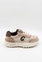 Women's Lace-Up Women's Leather Casual Sneakers Gj318 - Beige - 36