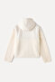 Women's Ecru Plush Detailed Oversized Bomber Jacket - 4