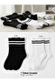 3 Pairs Black 3 Pairs White Unisex College Socks Comfortable Cotton
