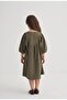 Tencel Robalı Dress 2-7 Years Khaki Green - 3