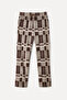 Men's Brown Soft Textured Plaid Pajama Bottoms