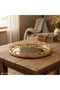 Auger Chain Model Round Mirrored Stylish Decor Tray 40X40X5Cm - 3