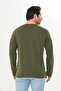 Men's Cotton V-Neck Long Sleeve T-Shirt Khaki 5021-H - 7