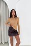 Premium İplik D Mock Neck Half Placket Button Knitwear Sweater Aw25Kz0116 - 6