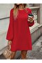 Women's Long Sleeve Round Neck Mini Imported Crepe Dress
