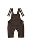 Baby Boy White Coffee Waffle Salopetli Double Set - 3
