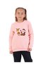 Christmas Printed Sweatshirt for Girls, Christmas Themed Crew Neck, 3-Thread, Fleece-Lined Colors, Ages 5-10, Powder